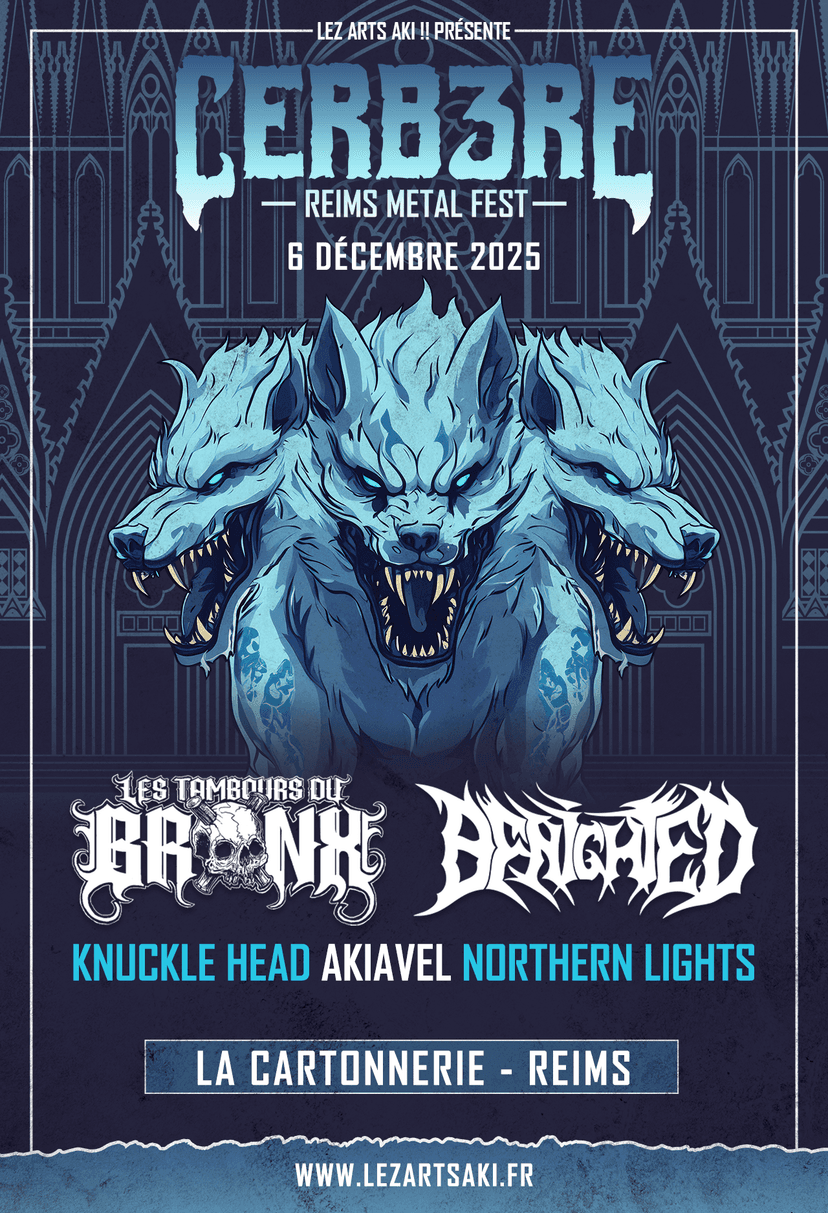 Poster of the second date of Cerb3re 2025 edition, our metal music festival.