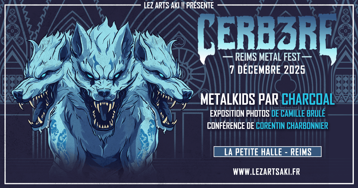 Poster of the third date of Cerb3re 2025 edition, our metal music festival.